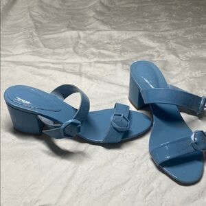 SCHUTZ Blue Heels with Modern Wedge